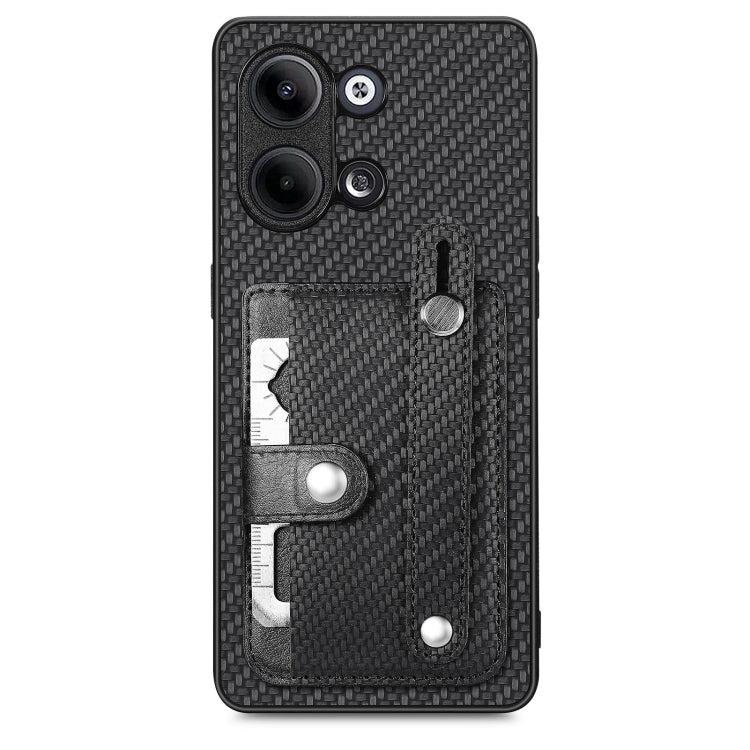 Black textured phone case with card holder and kickstand, plus tool knife details