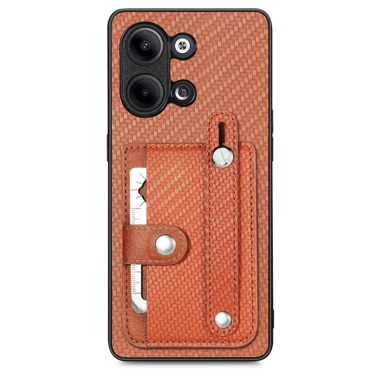 Orange woven phone case with kickstand, card slots, and tool knife cutout