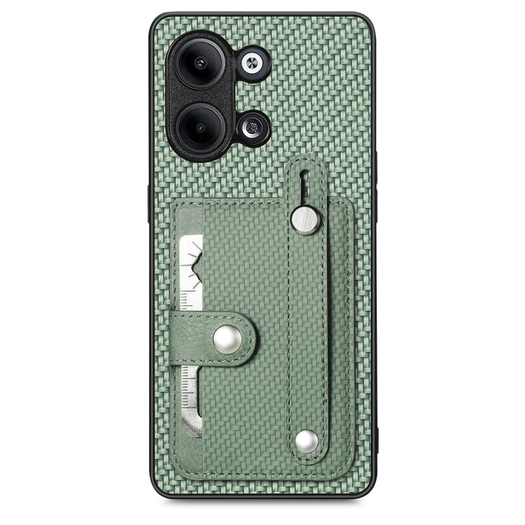 Green woven phone case with kickstand, card slots, and tool knife cutout