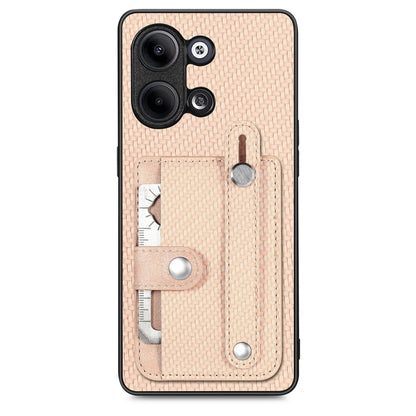 Pink woven phone case with card wallet, kickstand, and tool knife cutout