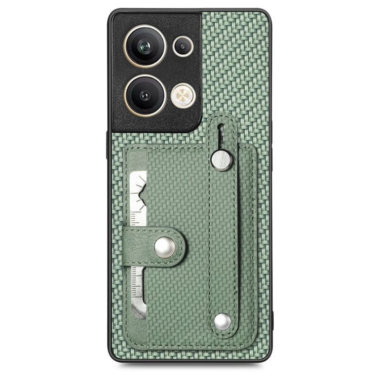 Green woven phone case with card wallet, kickstand, and tool knife cutout