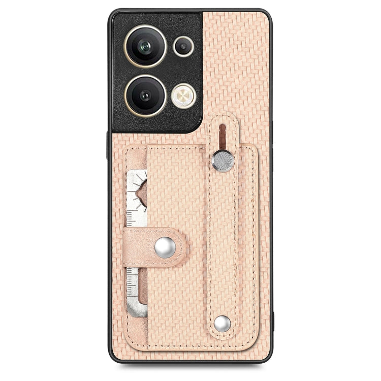 Pink woven phone case with card holder, kickstand, and tool knife accessory