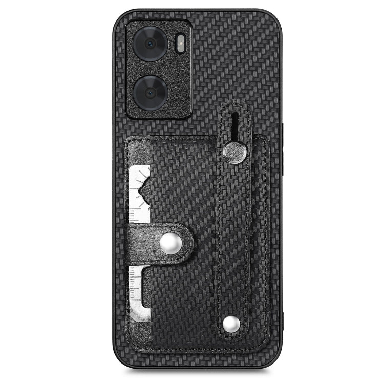 Black textured wallet phone case with card slots, kickstand, and built-in tool knife