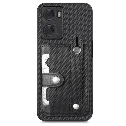 Black textured wallet phone case with card slots, kickstand, and built-in tool knife