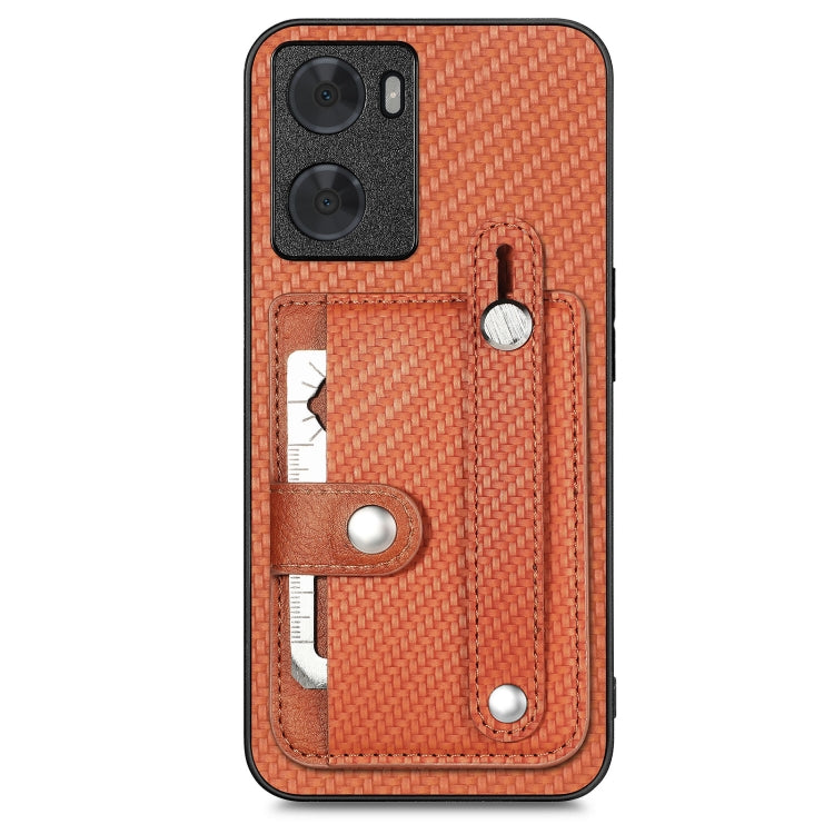 Orange woven phone case with kickstand, card slots, and tool knife detail