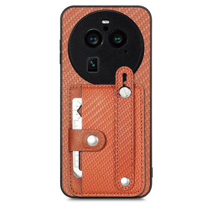 Orange woven phone wallet case with kickstand, card pockets, tool knife cutout