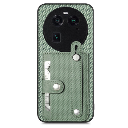 Green woven phone case with card wallet, kickstand tab, and tool knife