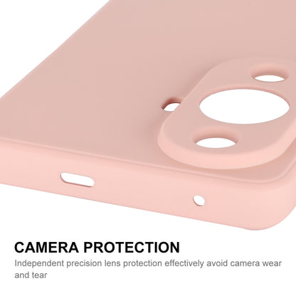 Pink liquid silicone phone case with camera cutout and speaker opening