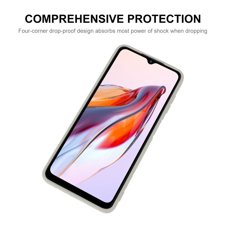 Phone with dark liquid silicone case and tempered screen film, corner protection