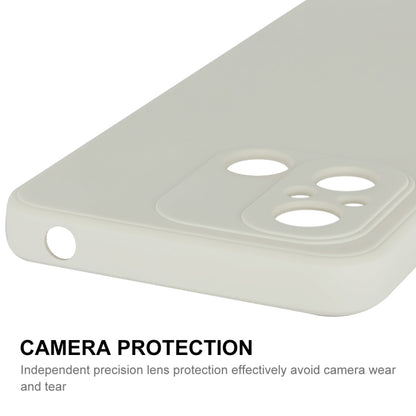 Beige phone case with camera lens cutout and raised camera protection
