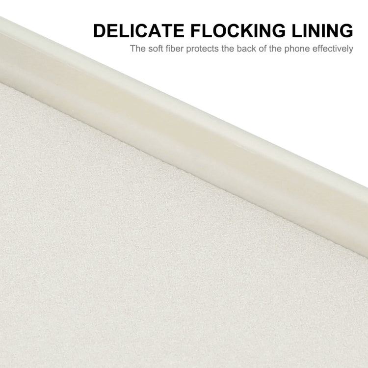 Phone case with delicate flocking lining for soft back protection