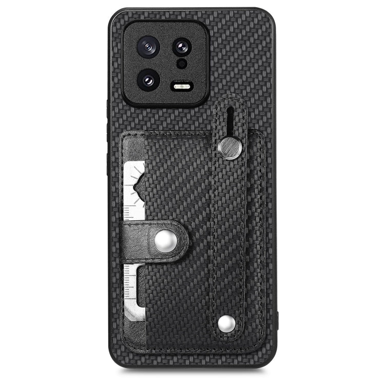 Black wristband kickstand card wallet phone case with card slots and metal tool blade cutout