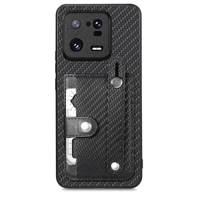 Black wristband kickstand card wallet phone case with card slots and metal tool blade cutout
