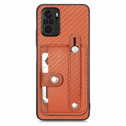 Orange woven phone case wallet with card slots and built-in tool knife pocket