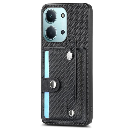 Black textured wristband kickstand phone case with front card holder and strap