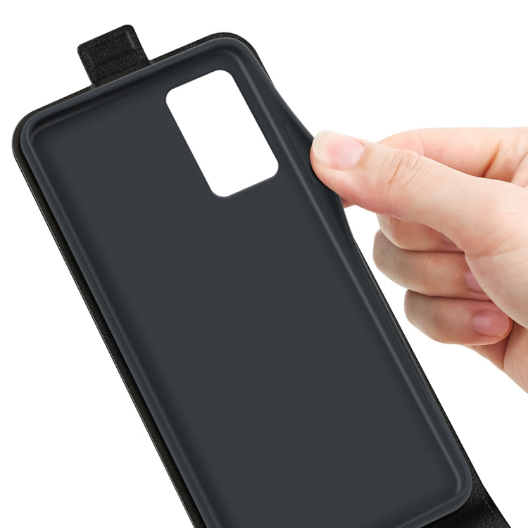 Black textured flip leather phone case for Redmi Note 12S, camera cutout