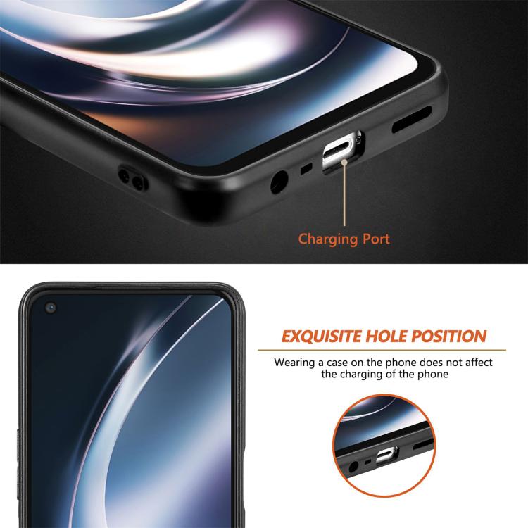 Carbon fiber leather phone case with bottom charging port cutout