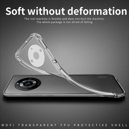 Transparent TPU phone case with flexible corners and camera opening