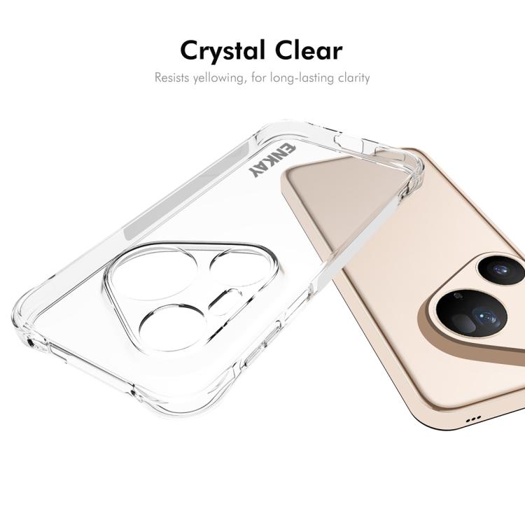 Crystal-clear TPU phone case with camera protection and protective bumper
