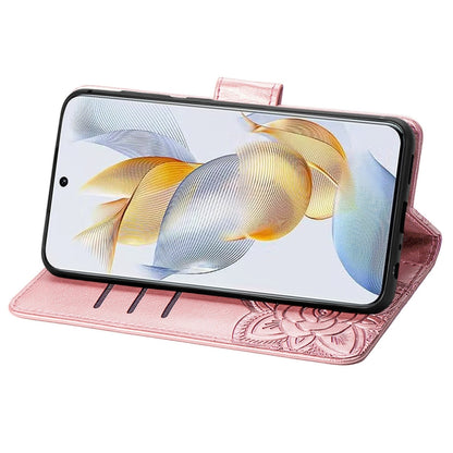 Butterfly Love Flower Embossed Leather Phone Case, For Honor 90, For Honor Play 40C / X5 Plus