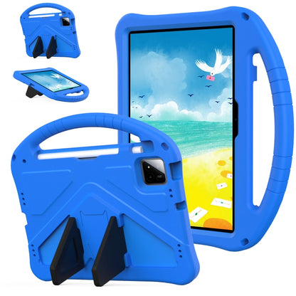Shockproof tablet case with stand and hand strap, blue