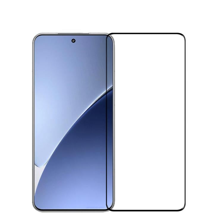MOFI 3D tempered glass screen protector film, clear, applied to phone front