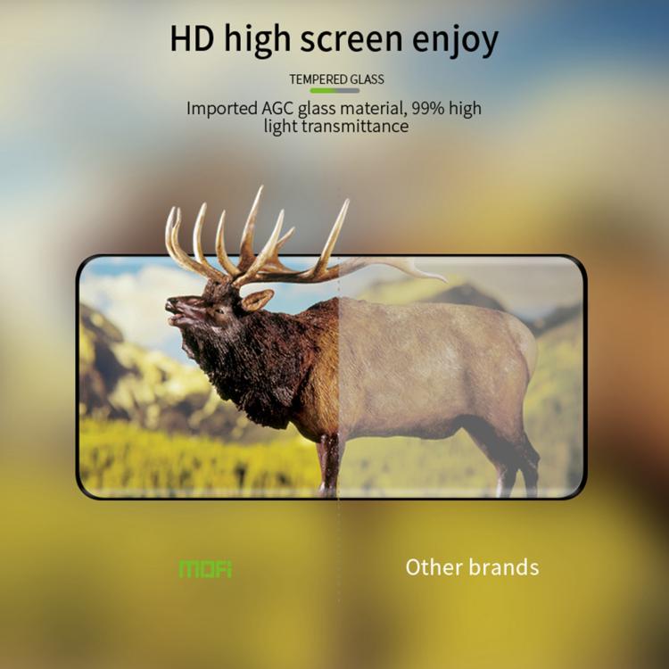 MOFI 3D tempered glass screen protector film, clear, on phone front display
