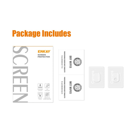 Camera lens tempered glass film package includes two lens protectors and accessories
