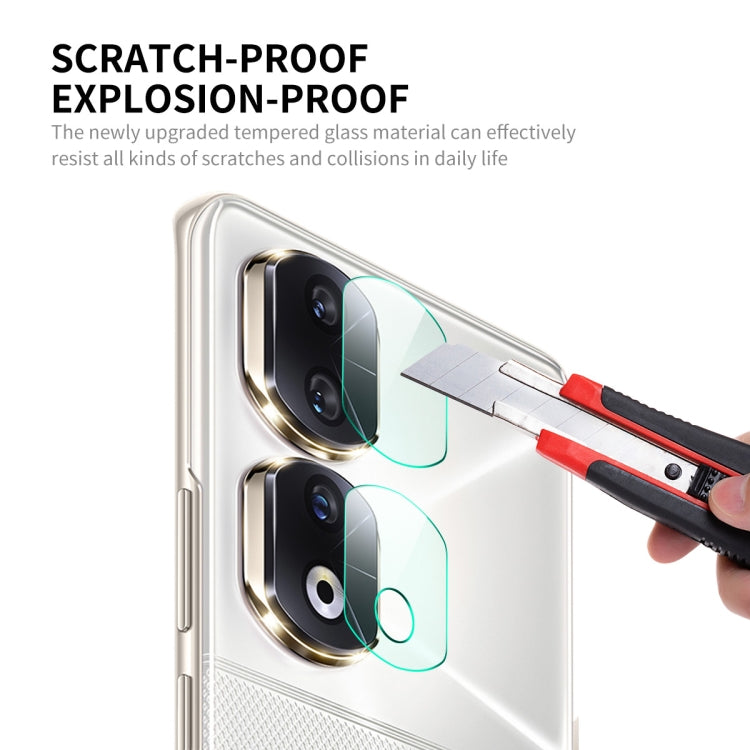 Rear camera lens tempered glass protectors, tool press shown on glass