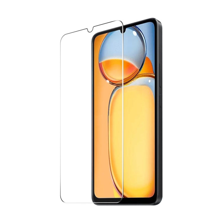 Tempered glass screen protector overlay on a smartphone display