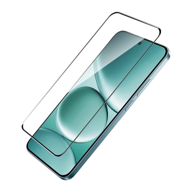 Full glue tempered glass screen protector with rounded corners on a phone