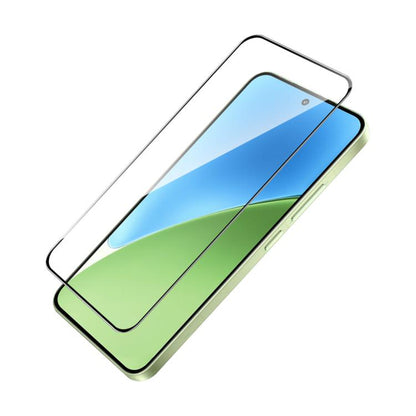 Full glue tempered glass screen protector with clear film and curved edges