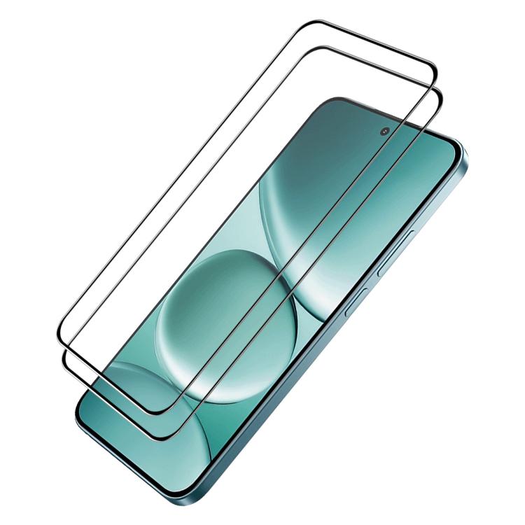 Full-glue tempered glass screen protector film, clear curved cover set for phone screen, 2-pack