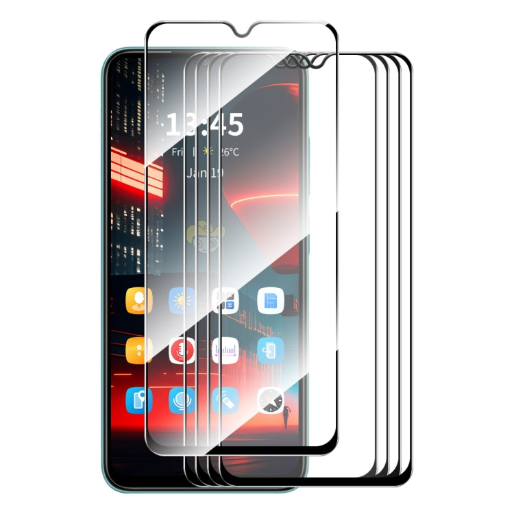 Tempered glass screen protector set with 5 pack, full glue film for phone screen