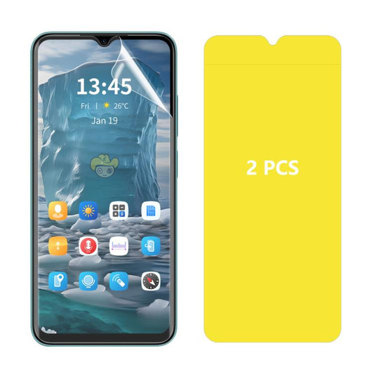 2-pack full-coverage hydrogel screen protector film for smartphone screens