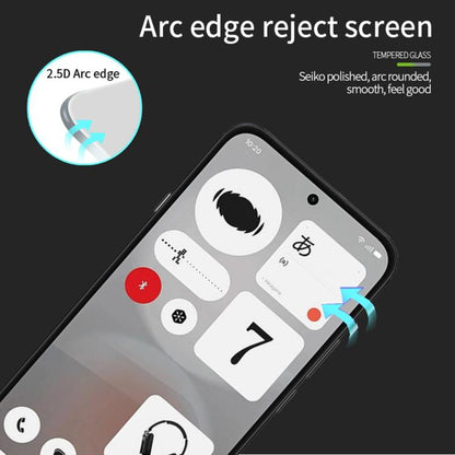 2.5D arc edge tempered glass film with rounded edges for smartphone screen