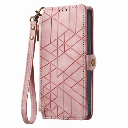 Geometric Zipper Wallet Side Buckle Leather Phone Case, For Realme C11, For Realme 6, For Realme 6 Pro, For Realme 5 / 5i / 6i, For Realme 8 / 8 Pro, For Realme 5 Pro / Q