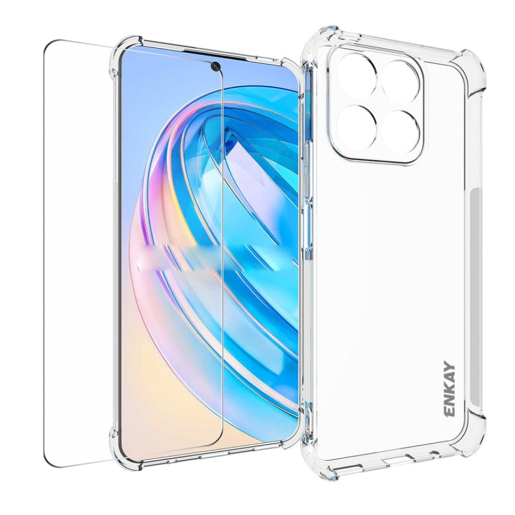 Transparent TPU shockproof phone case with camera cutouts and raised edges