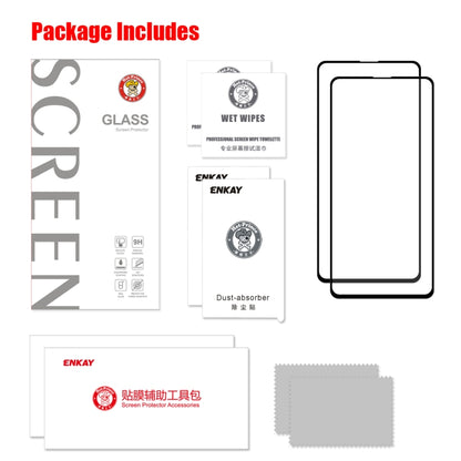 Tempered glass screen protector package kit with wipes and accessories, 2-pack