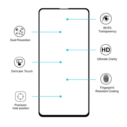 Tempered glass screen protector with HD clarity, dust prevention, and fingerprint resistance