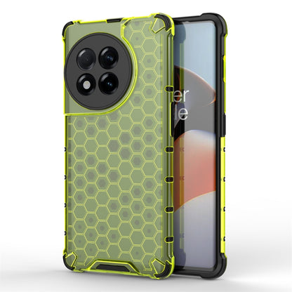 Shockproof honeycomb phone case with neon yellow trim, yellow-green back and camera cutouts