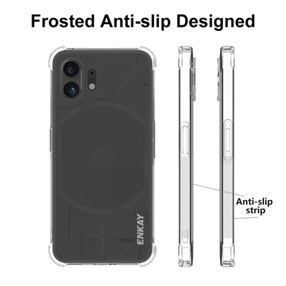Frosted anti-slip phone case with clear edges, ENKAY logo, Nothing Phone 2