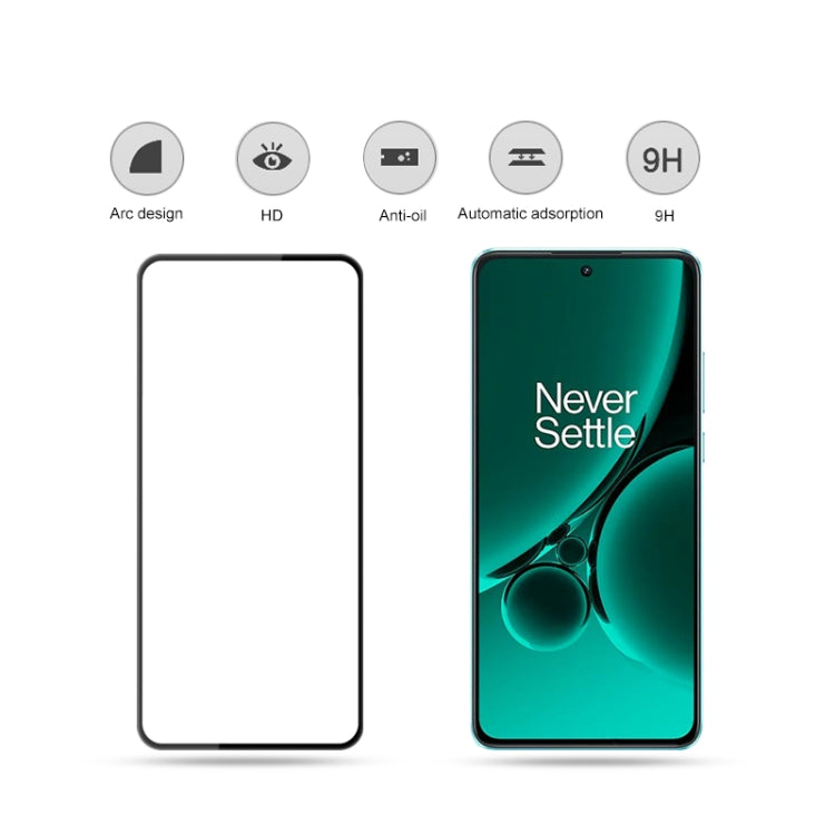 9H 2.5D tempered glass screen protector with anti-oil and rounded arc design