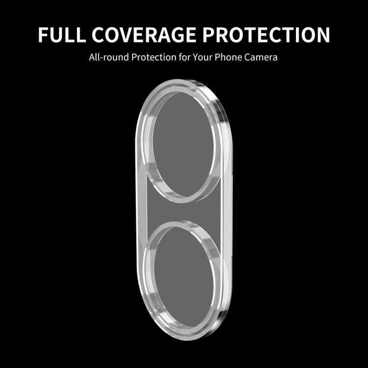 Tempered glass rear dual camera lens protector, clear full-coverage film