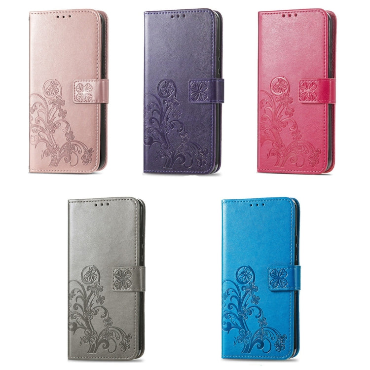 Four-leaf Clasp Embossed Buckle Leather Phone Case, For Xiaomi Poco C95 Pro, For Xiaomi Redmi 12 5G