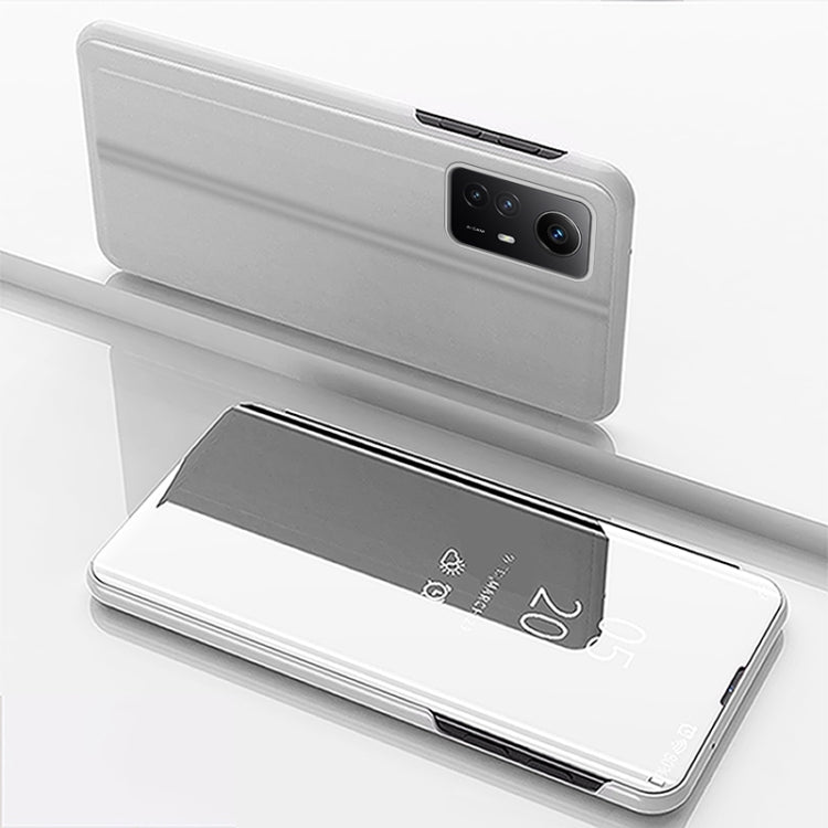 Plated Mirror Horizontal Flip Leather Phone Case with Holder, For Xiaomi  Redmi Note 12S