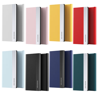 Assorted color leather folio phone cases with cutouts for camera and ports.