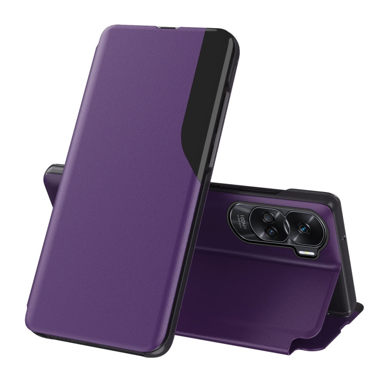 Attraction Flip Holder Leather Phone Case, For Honor 90 Lite