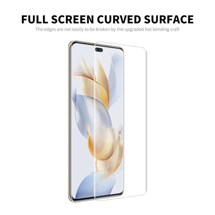 Curved edge smartphone screen protector film covering phone front