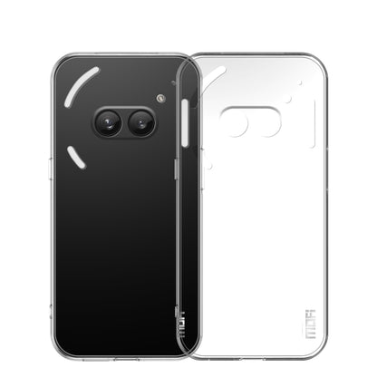 Clear TPU phone case with camera cutouts and protective raised edges